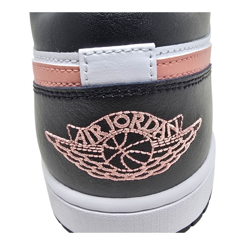Nike Air Jordan 1 Low White Black Rust Pink 553558-165 Sneakers Men's Size's - Picture 2 of 9